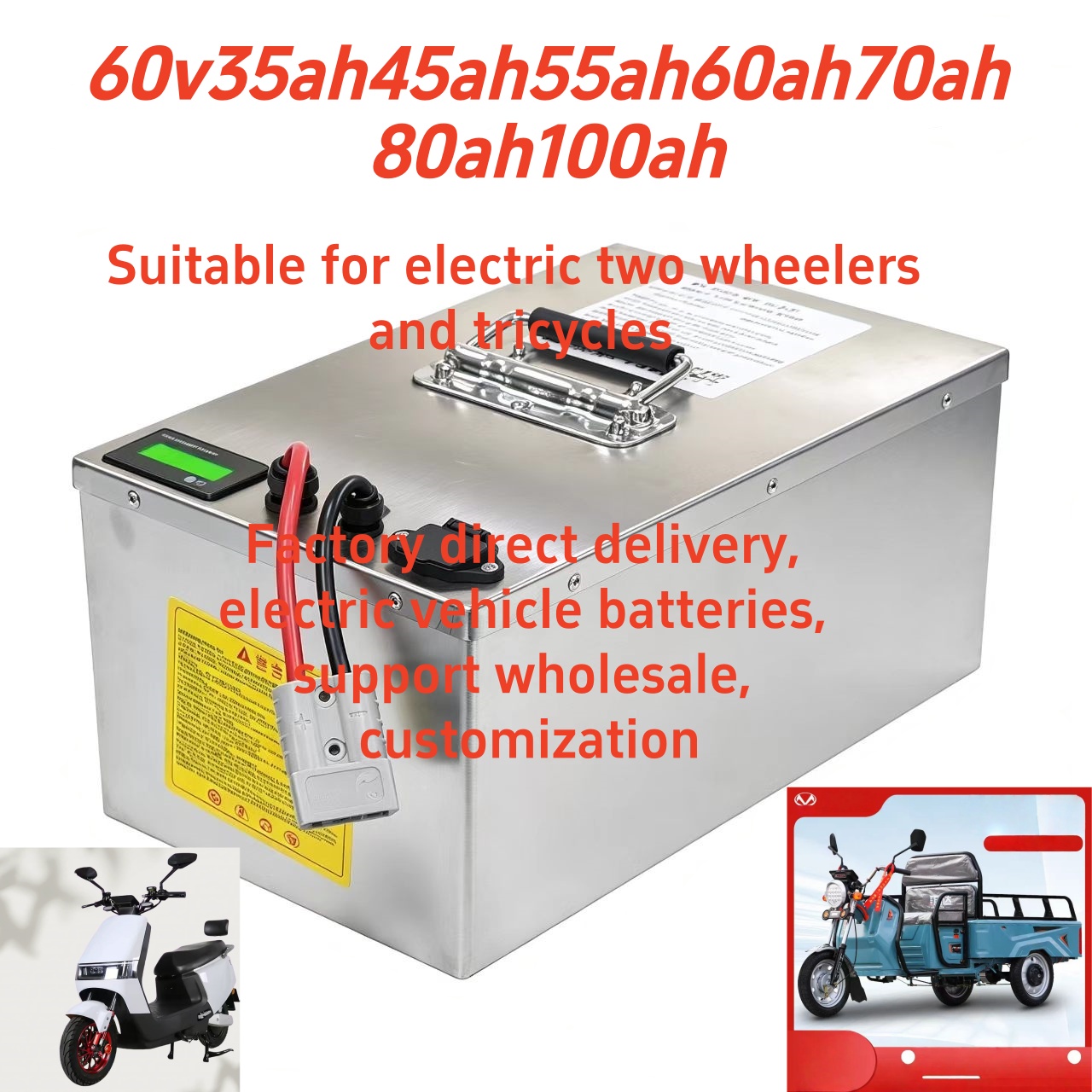 60V 50Ah Electric Scooter Battery - Pacco batteria LiFePO4 da 60V 35Ah