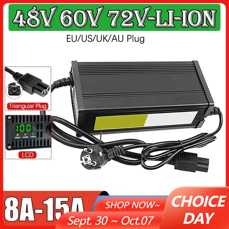 72V 15A Fast Charger - Caricabatteria al litio per veicoli elettrici